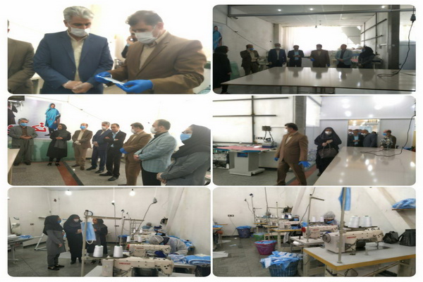 کارگاه تولید ماسک سه لایه در شهرستان پیرانشهر به بهره برداری رسید