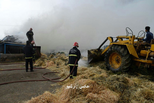آتش سوزی در روستای “اگریقاش ” مهاباد موجب خسارت مالی شد
