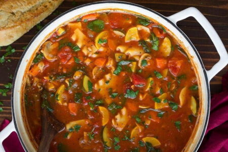 سوپ لازانیای سبزیجات یکی از بهترین غذاهای دنیا