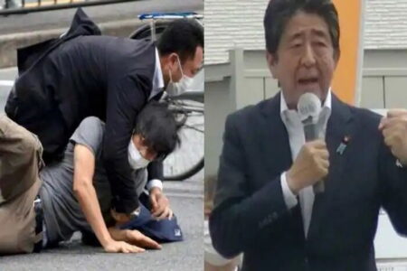 فیلم/لحظه شلیک به نخست وزیر سابق ژاپن “شینزو آبه”