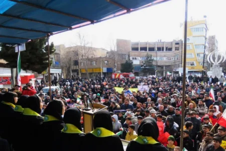 چهل و ششمین راهپیمایی ۲۲ بهمن در مهاباد برگزار شد