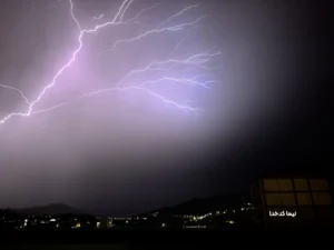رعد و برق در مهاباد - عکس