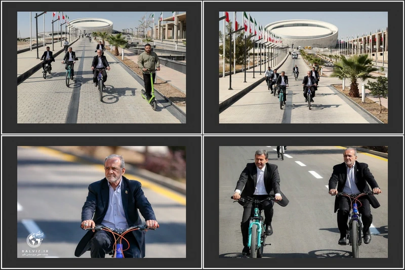 رئیس‌جمهور پزشکیان در مسیر سلامت اصفهان 1 - رکابزنی رئیس‌جمهور پزشکیان در مسیر سلامت اصفهان