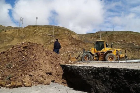 بارش های رگباری 11 مورد رانش را در مهاباد بر جای گذاشت